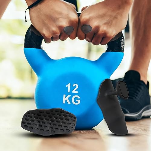 Miniatura 4 de Puños de entrenamiento antideslizantes ampliados de 2 generación guantes protectores de manos de goma ergonómicos, agarres de entrenamiento para