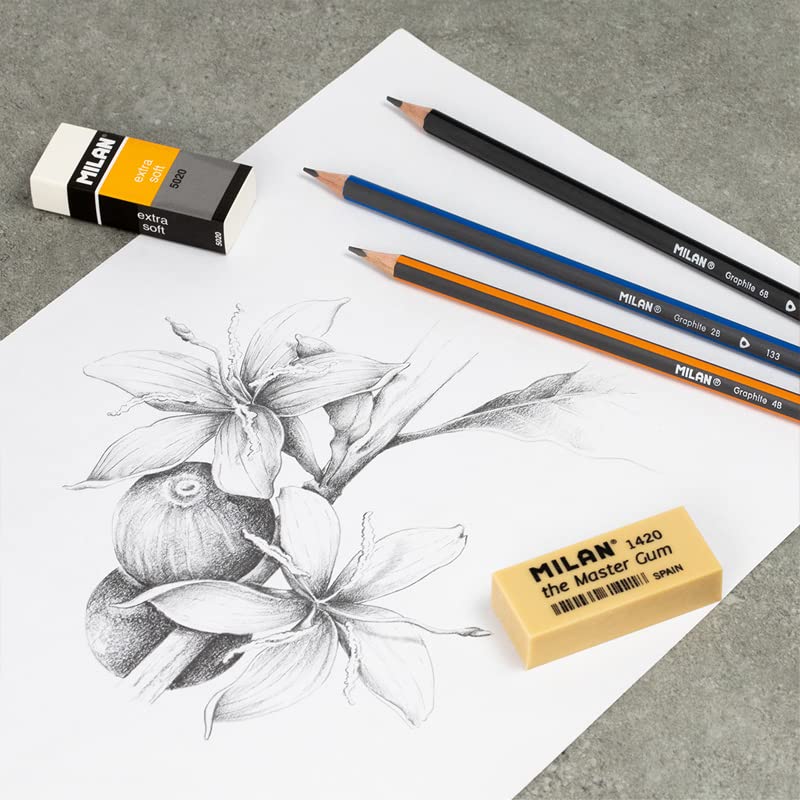 MILAN Box of 12 graphite pencils 4B triangular pencils, black and orange, 12 count (Pack of 1) - Image 3