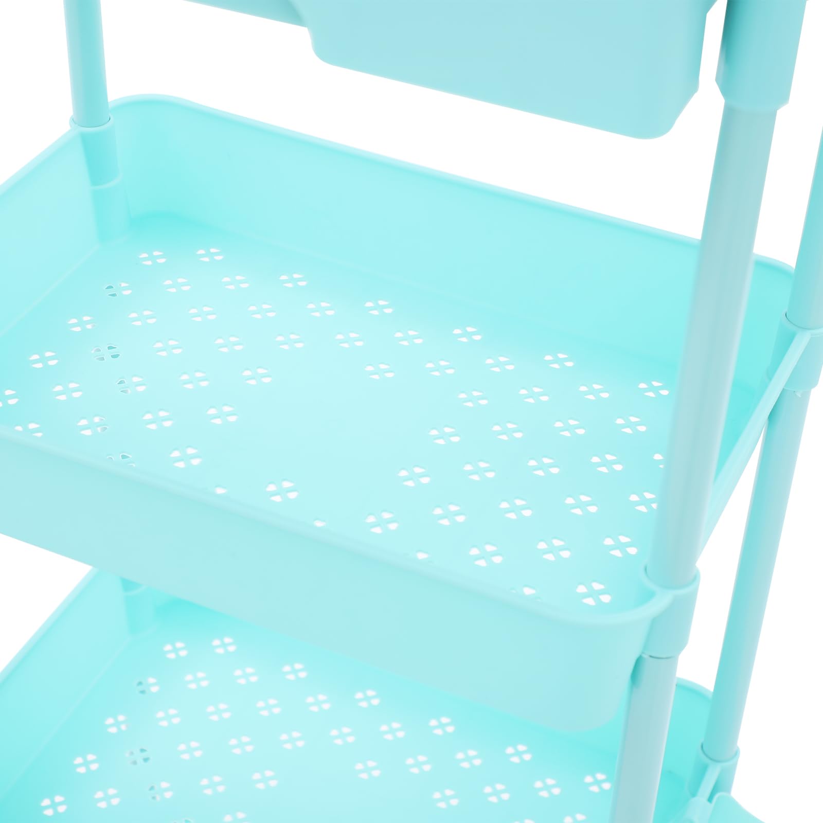 Carrello portaoggetti a 4 ripiani con cassetto, carrello multifunzione per camera da letto, cucina, bagno, soggiorno, blu