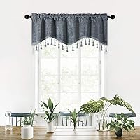 Vista 32 de Cortinas de doble cara de felpilla para cortina de cocina, cenefa para sala de estar