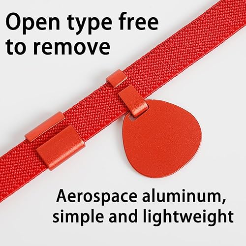 Miniatura 5 de ZQDJ Collar de gato + etiqueta de identificación personalizada, collar de gato de alta elasticidad con etiqueta de nombre, uso de aluminio de