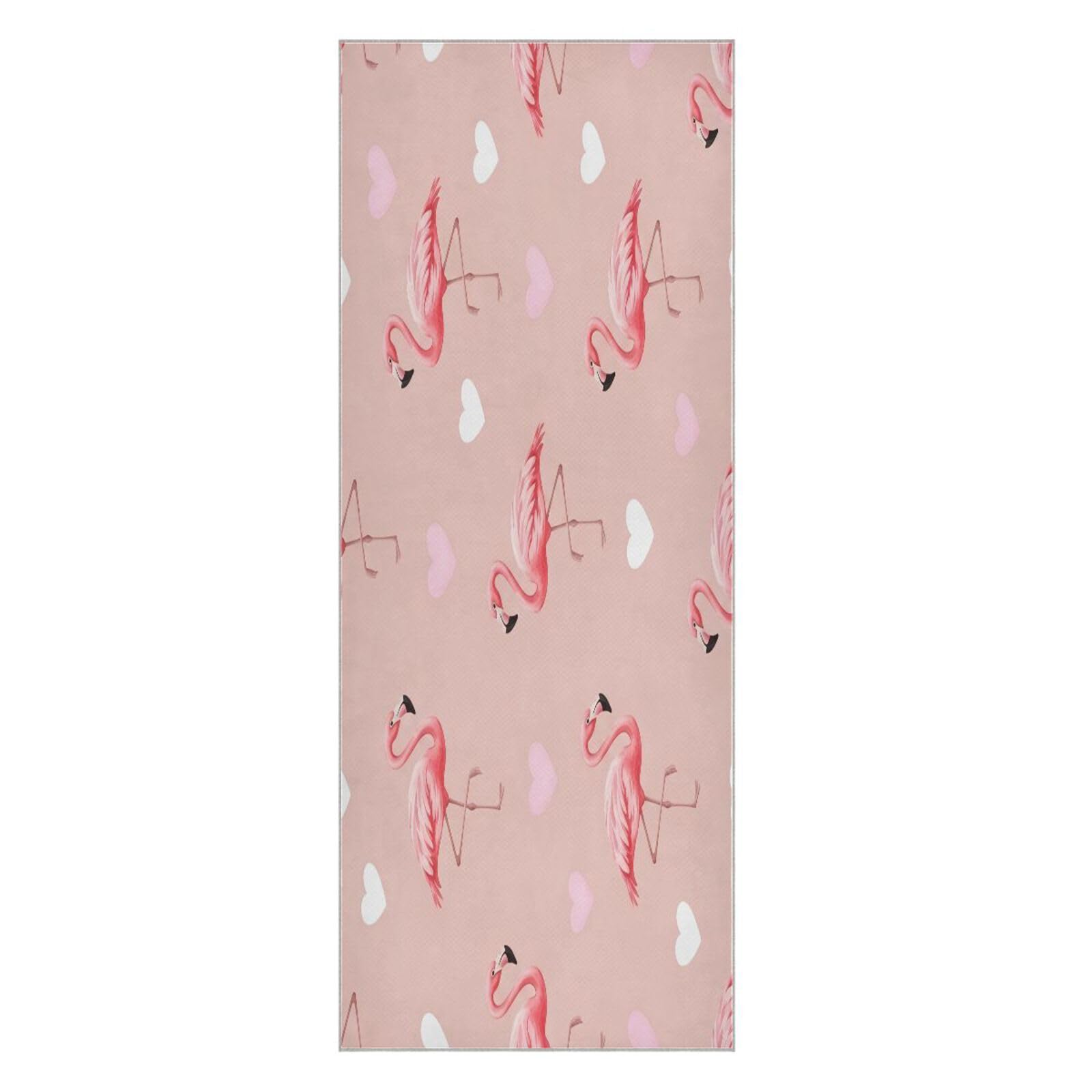 BURSTDDY Flamingos Hot Yoga Towel Absorbent Non Slip Yoga Mat Towel