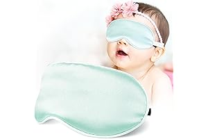 Adjustable Soft Cute Breathable Silk Sleep Mask for Babies