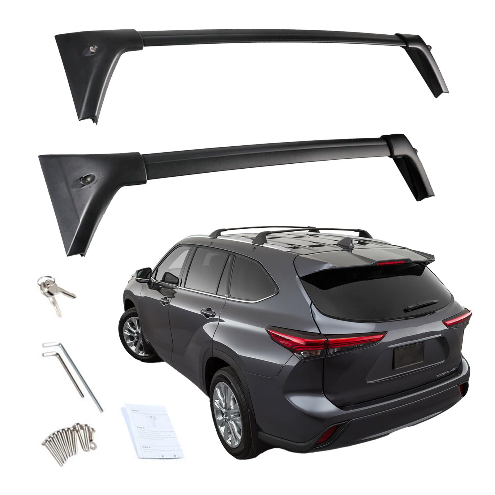 Dachträger Relingträger Passend für Nissan X-Trail T33 2020–2024, Aluminium Dachgepäckträger, Schwarz, Traglast 180 kg, Passgenau für Reling