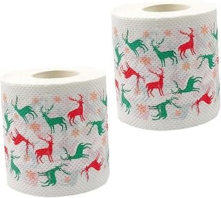 SOLUSTRE 2 Rolos De Papel Impresso Guardanapos Com Tema De Natal Guardanapos Festivos Toalhas De Papel Em Massa Por Caixa Papel Higiênico Em Massa Papel Higiênico Para Banheiro