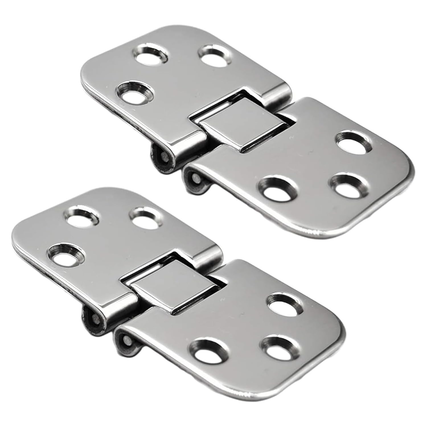 MARINE CITY Flush Mount Hatch Hinges, 316 Stainless Steel - Corrosion Resistant & Durable - 180 Degree Rotation - Ideal for Boats, Yachts, Doors, Motor Boxes, RVs (Pack of 2)