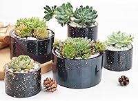 Vista 2 de FineInno 3 moldes de resina para macetas, moldes de silicona para jarrón redondo grande, molde de maceta de hormigón para macetas suculentas, molde