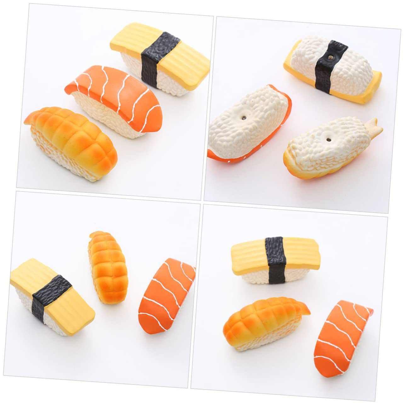 Kisangel 15piezas Juguetes para Perros Masticables De Resistentes Interactivos y Limpiadores De Dientes para Cachorros Accesorios para Mascotas Incluye Sushi De Camarón y Hongo