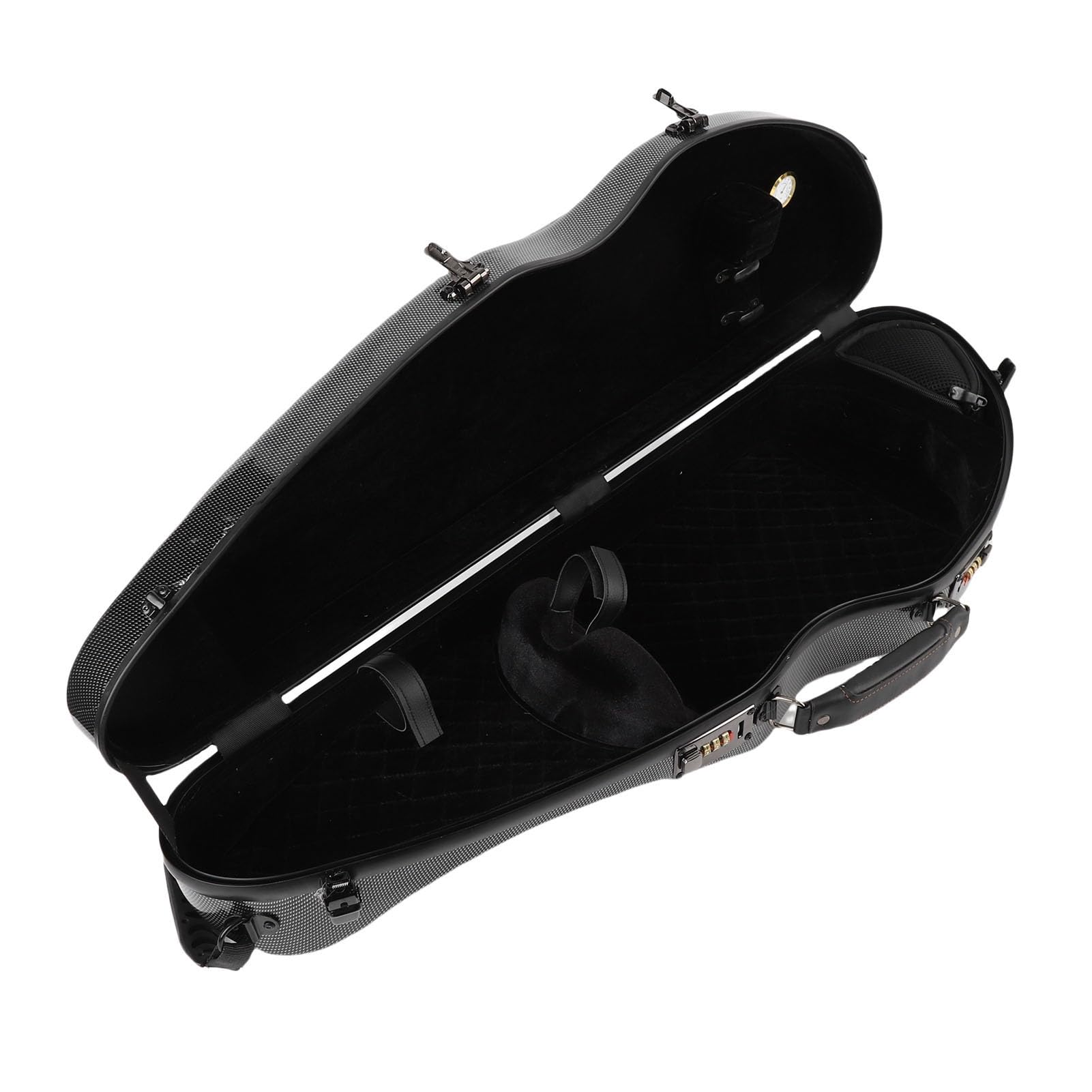 Tangxi Custodia per Violino Portatile 4/4 in Fibra di Carbonio, Custodia per Zaino Leggera con Serratura per Violino a Grandezza Naturale