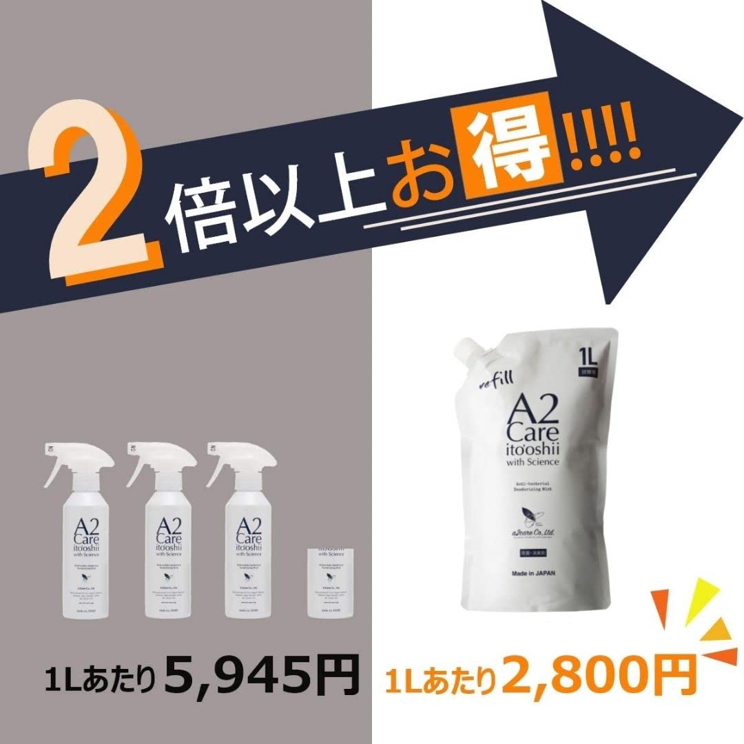 Amazon.co.jp: A2Careセット (マイクロミストスプレー空ボトル+1L詰