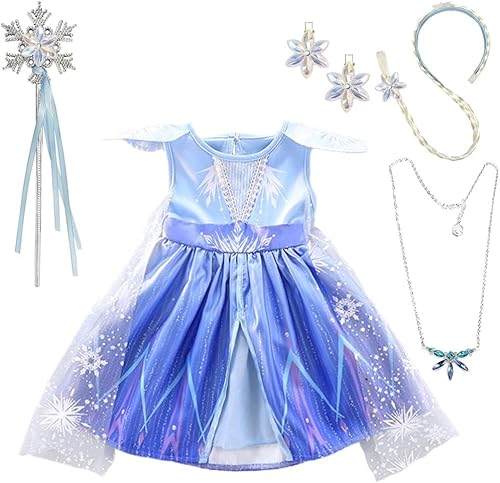 Miniatura 9 de Dressy Daisy Disfraces de princesa para niñas, vestidos de fiesta de Halloween, cumpleaños, talla 12M-5T