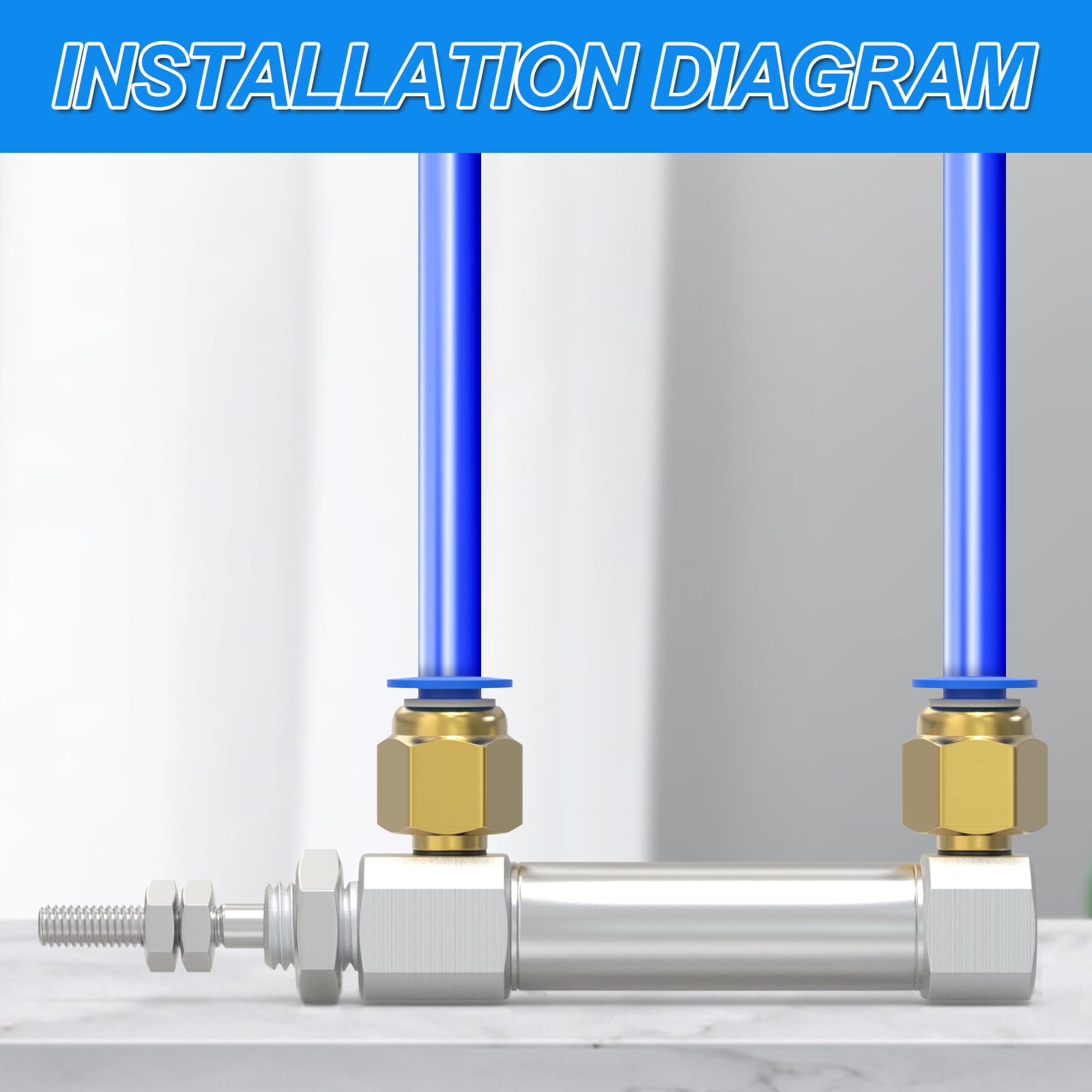 Pneumatischer Mini-Edelstahl-Luftzylinder 10MM Bohrung 10MM Hub Doppeltwirkend (CDJ2B10-10)