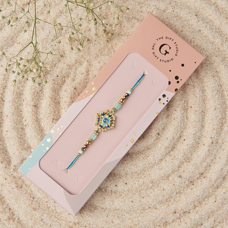 Image of THE GIFT STUDIO.COM | Premium Meenakari Rakhi for Brother | Traditional Handmade Designer Rakhi | Raksha Bandhan Special