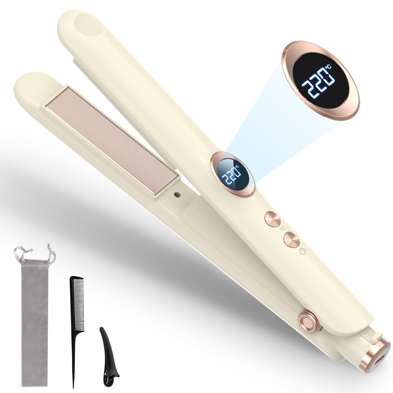 Amazon | Glorlummi ヘアアイロン コードレス 【デジタル表示 150