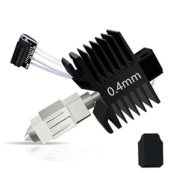 HzdaDeve Upgraded 0.4MM P1S/P1P Hotend Hot End Full Assembly Print Head Hardened Steel Nozzle Extruder Ceramic Heater Cartridge Rod Thermistor Kit Replacement for Bambu Lab P1S P1P Series