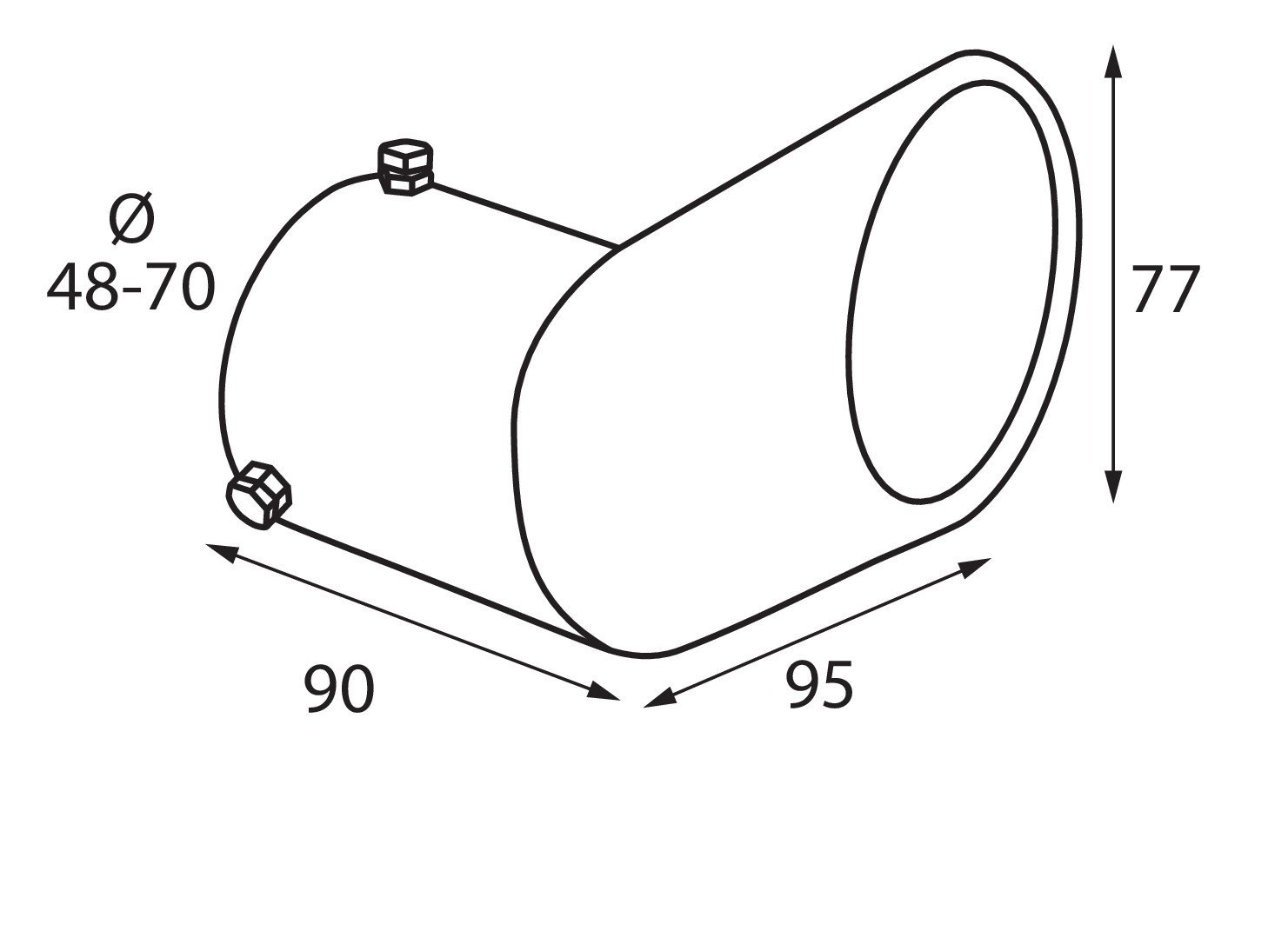 Lampa 40892 Embout d'échappement TS-29