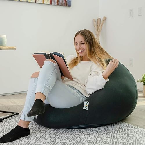Miniatura 2 de Yogibo Pod X - Puf pequeño para adultos y adolescentes con relleno, suave, afelpado, cómodo, sensorial, funda lavable, arcoíris