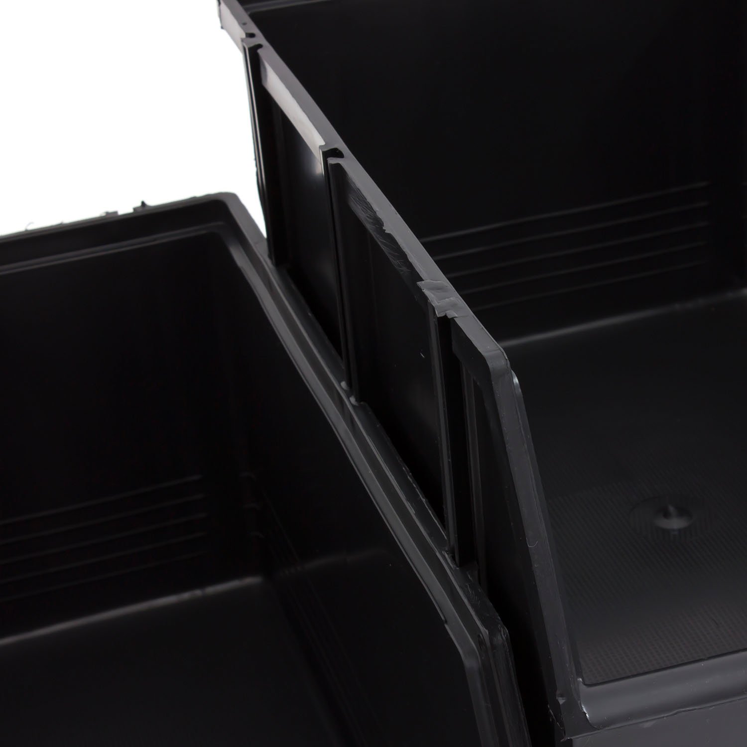 Set 50 box contenitori di stoccaggio sovrapponibili Modulbox 35 x 21 x 16 cm, mis.3 colore: nero