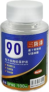 電子機器向けコンフォーマルコーティング,100ミリリットル透明防水電子工作用接着剤 | 回路基板 修理 塗料 | 回路基板マザーボード発光ダイオード自動車産業電気工作用