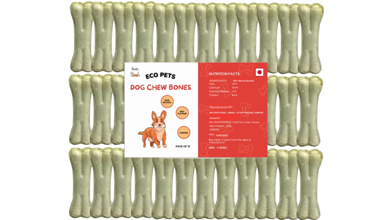 Dog Chew Bone 3 Inches (Pack of 30 Bones) Mutton chew Bones for Dog to chew