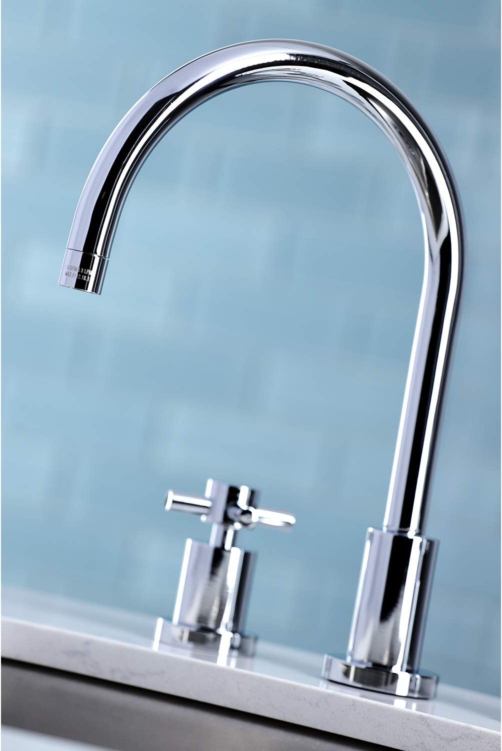 Kingston Brass KS8721DX Widespread Kitchen Faucet, Polished Chrome