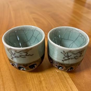 【送料込】大堀相馬焼き（徳利2個+おちょこ5個） 大堀相馬焼 二重徳利・ぐい呑み2個セット