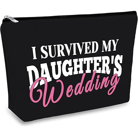 Mother Of The Bride Gift from Daughter Makeup Bag Wedding Gifts for Mother in Law Black Cosmetic Bag Wedding Keepsake Gift Engagement Announcement Bridal Shower Gifts for Bride's Mother Of The Bride