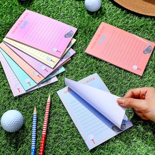 Lista de notas adhesivas Eaasty paquete de 8 blocs con renglones de golf sencillos 5