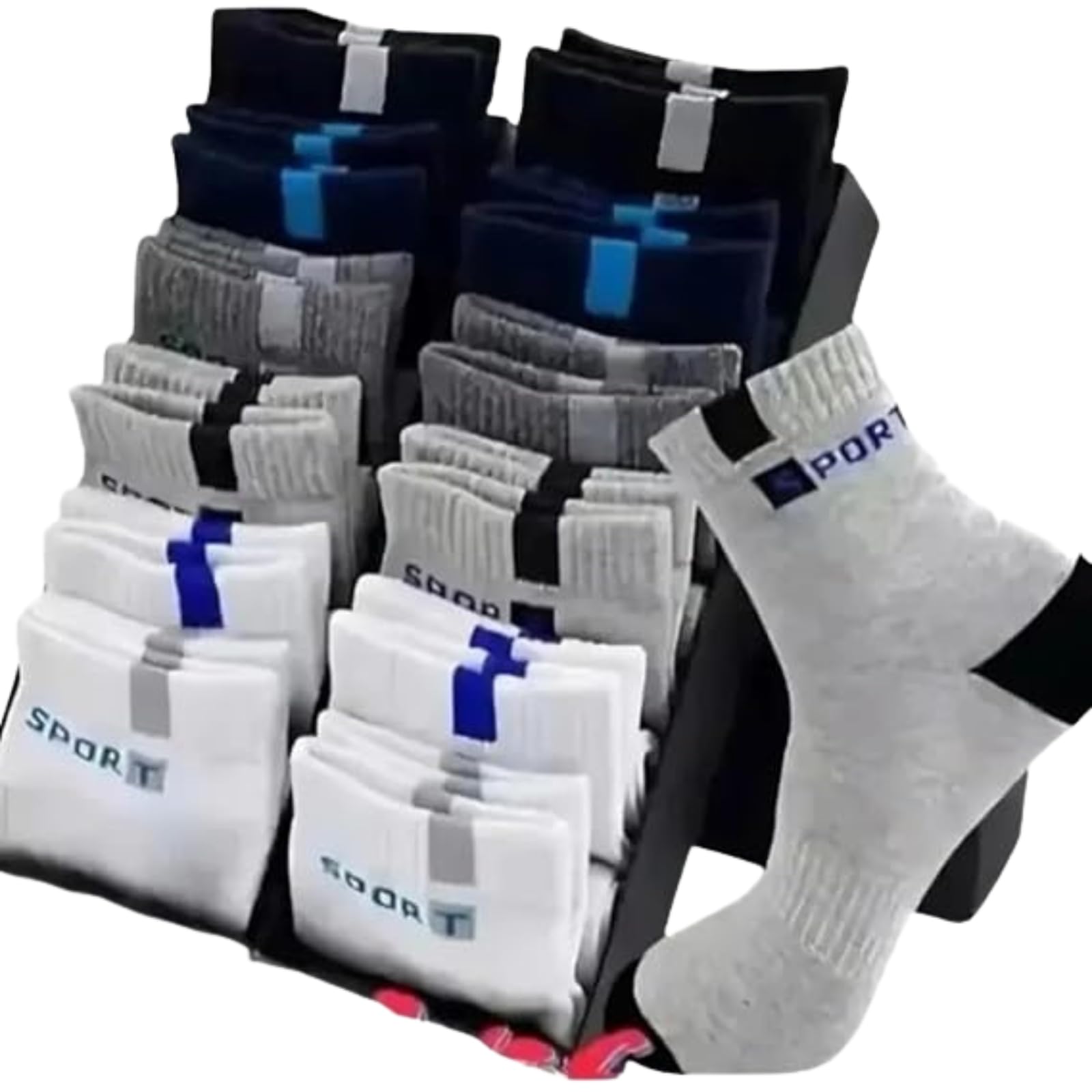 Men's Ankle Socks – Soft Cotton Blend, Breathable, Durable – Comfortable Everyday Socks for Running, Sports, and Casual Wear-image-43