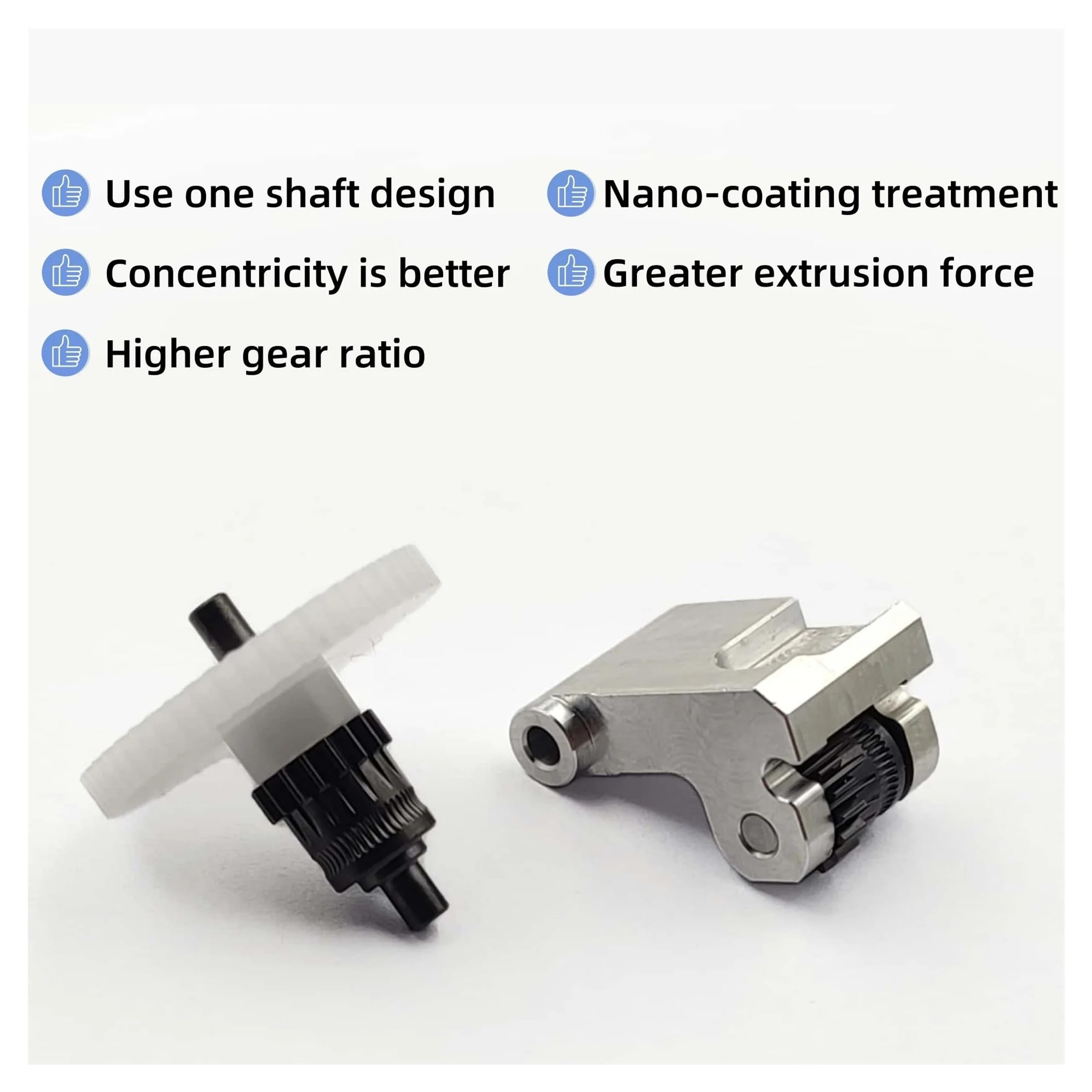 Upgrade Extrusion Head Gear Kit For 3D Printer, Nano Coated | For 3D Printers, Supports Reliable Extrusion with Nano-Coated Components.(Gear Kit A)