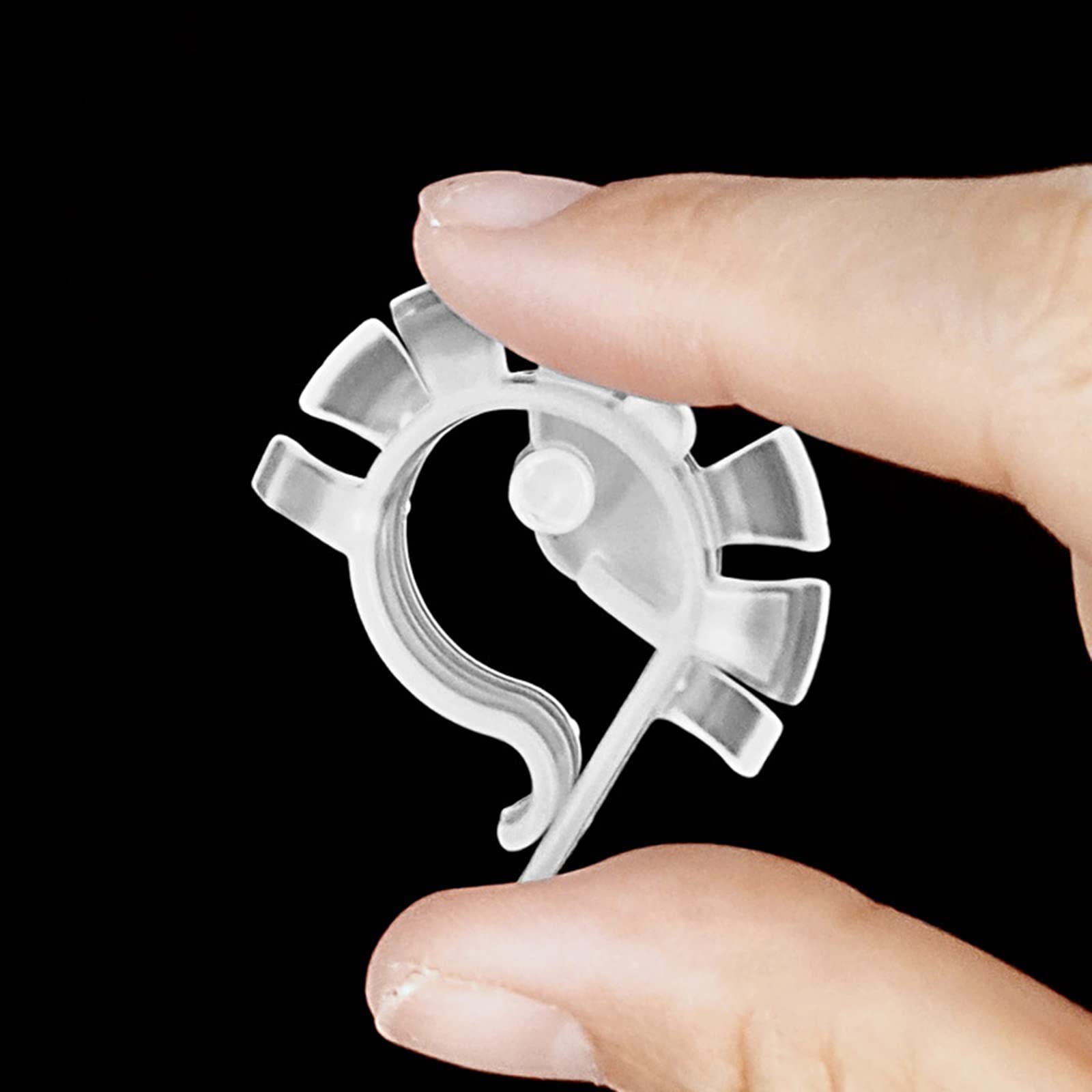 Thereisno Fish for Tank Mounting Clip Water Pipe Clamp Clips Plastic Hose Holder with Suction Cup for Maximum 0.24 Inches Air Hose Hose Clamp