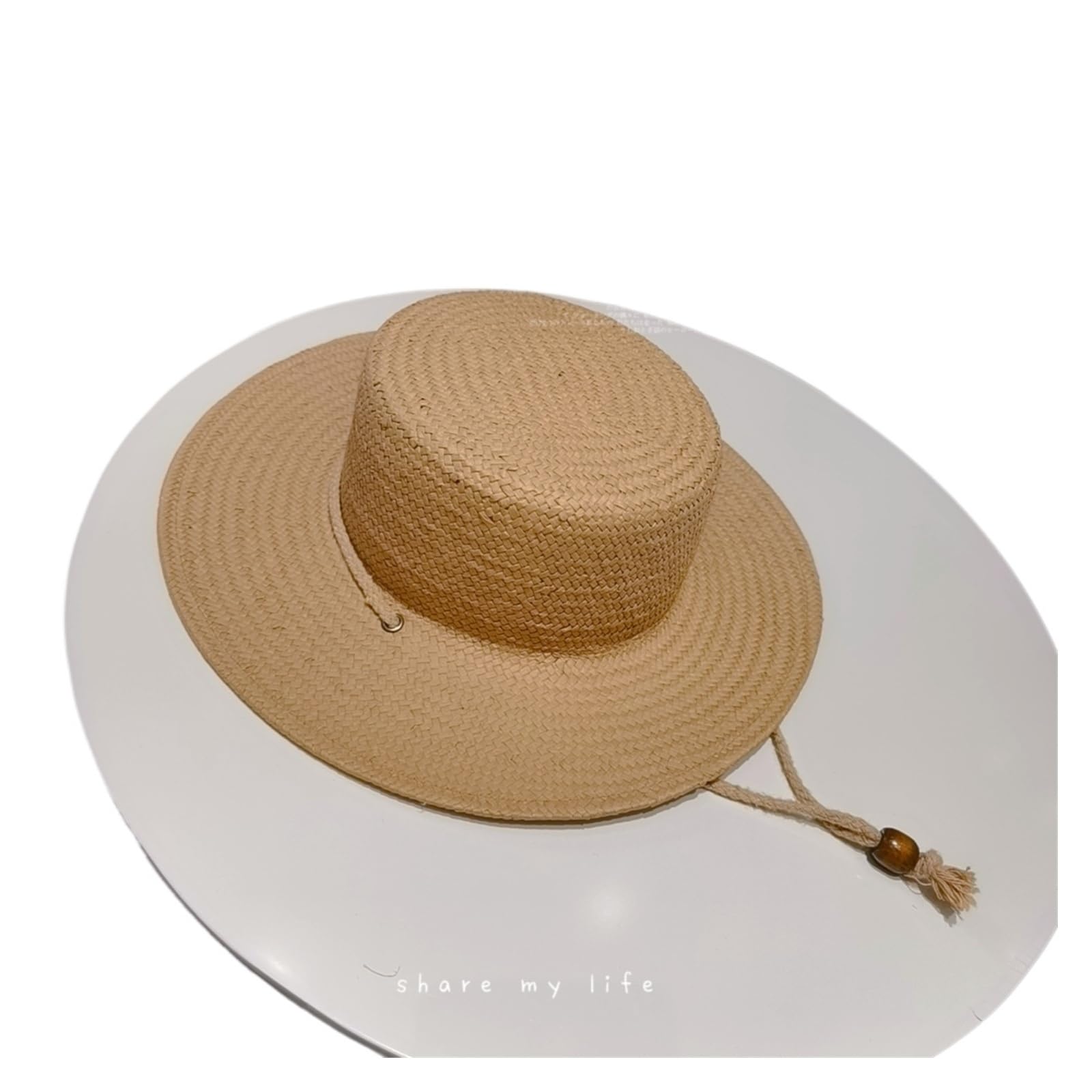 Sombrero de sol de papel de paja para niños – Correa de cuerda de algodón para protección UV y actividades al aire libre