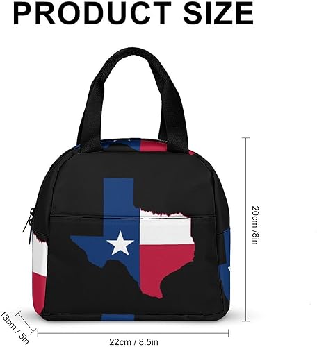 Miniatura 2 de Texas Flag Map Lunch Box for Women Men Insulated Lunch Bag Reusable Lunch Tote Bag Lunch Container