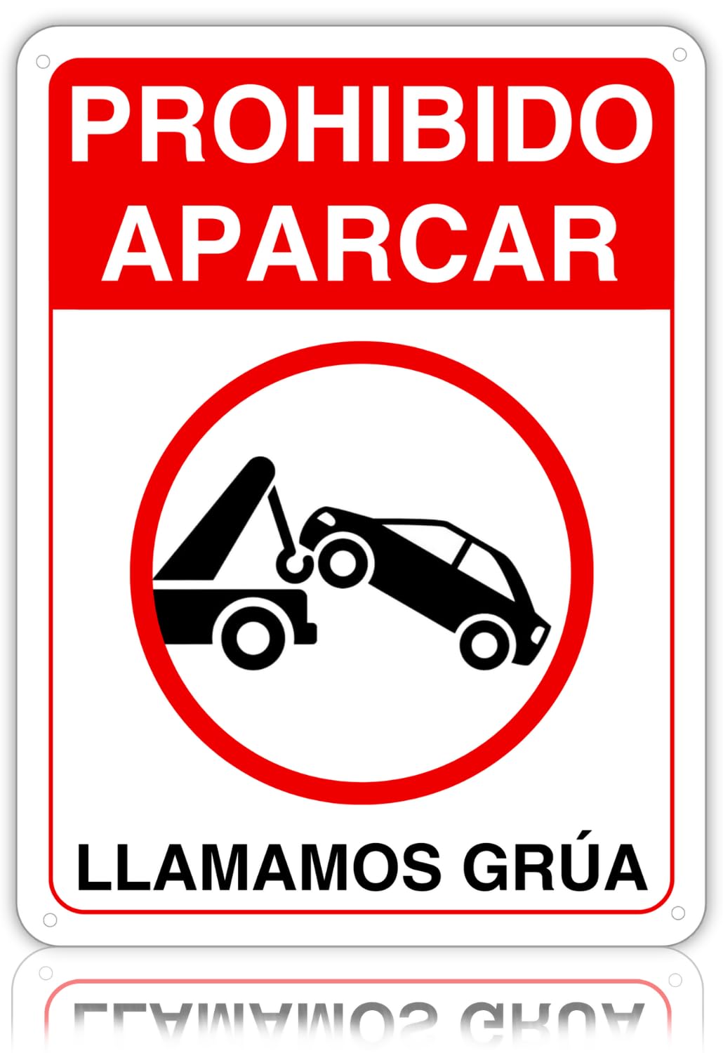 Cartello Guado Permanente 21x28 Cm | Alluminio Riflettente 0,8 Mm | Resistente Esterno | Stampa UV | 4 Fori - 4