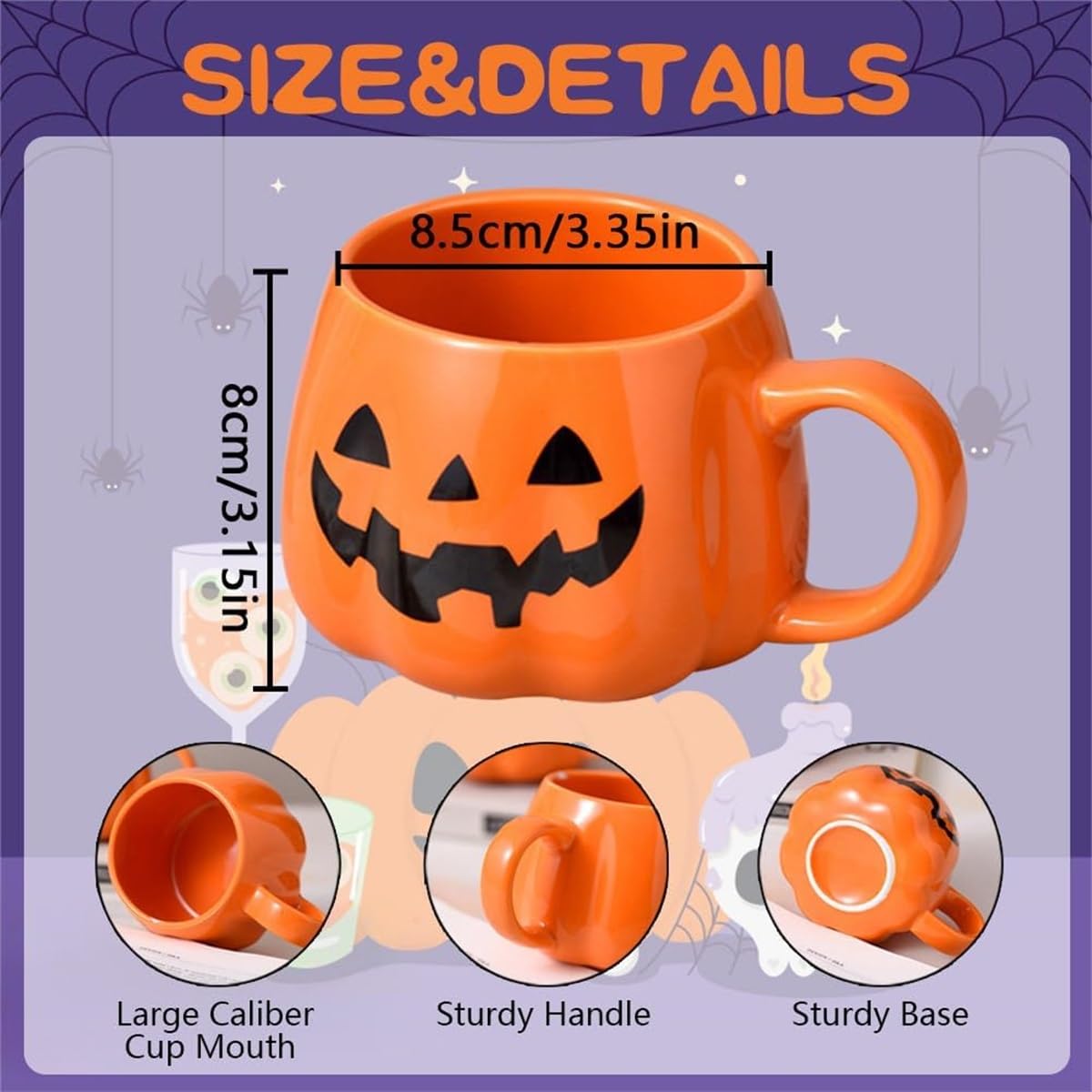 Amazon.co.jp: カボチャカップ ハロウィン セラミック マグカップ 陶器