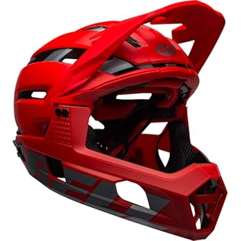 Amazon Com Bell Super Air R Flex Mips Matte Gloss Red Gray Mountain Bike Helmet Size Medium Sports Outdoors
