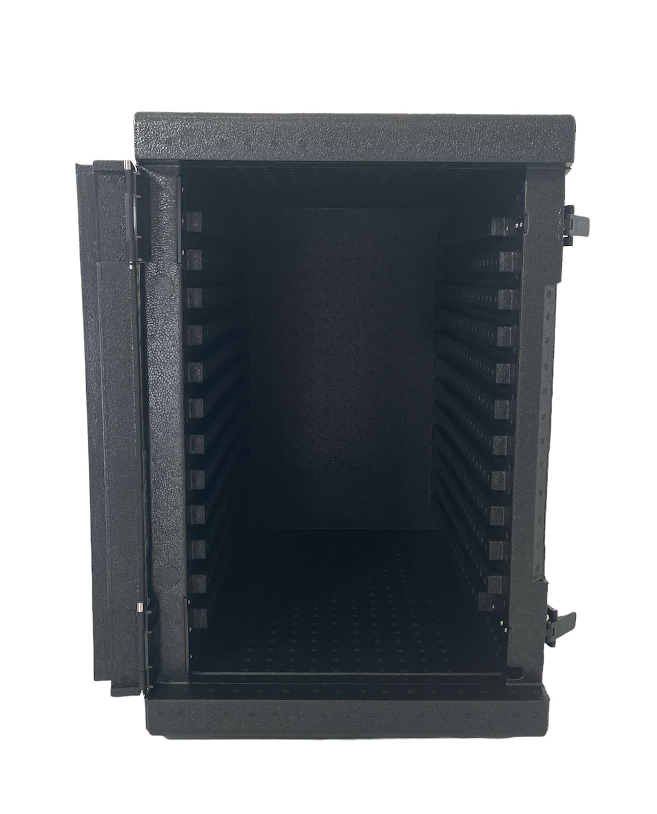 ZStyle Caja térmica de EPP para bandejas con porta contenedor isotérmico caja aislante para alimentos calientes y fríos catering EPP box transporte ecoline gobox (F - 64 x 44 x 62,5 cm / 12 guías)