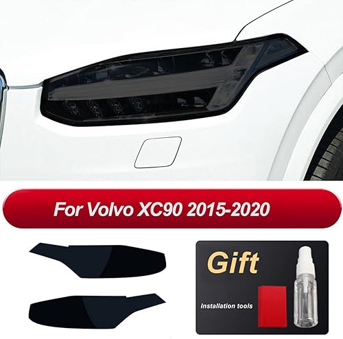 Miniatura 2 de JCAKES 2 Pcs Car Headlight Tint Black Protective Film TPU Sticker for Volvo S60 XC90 XC60 XC40 V60 V90 S90 2015-2020 Accessories