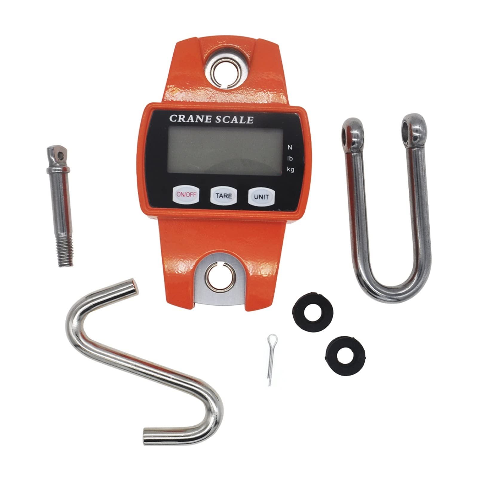 Bilancia for bagagli 300 kg Valigia portatile elettronica digitale da viaggio Pesa for bagagli Peso bilancia appeso con retroilluminazione(Oranje)