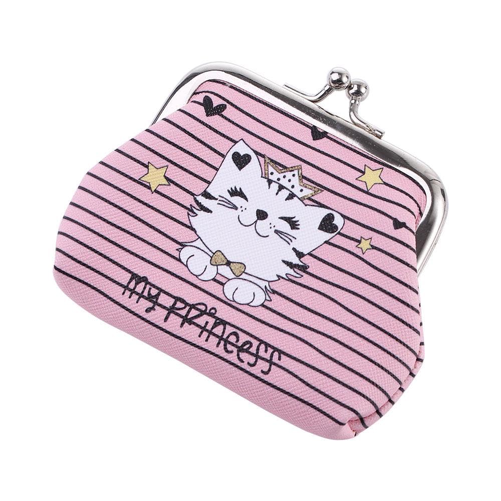 Generic Cartoon Cat Coin Purses, Kiss Lock Clasp Coin Purses Mini Wallets Small Pocket Handbags Keys Bags for Women Girls(04), AM0XEC062M0US