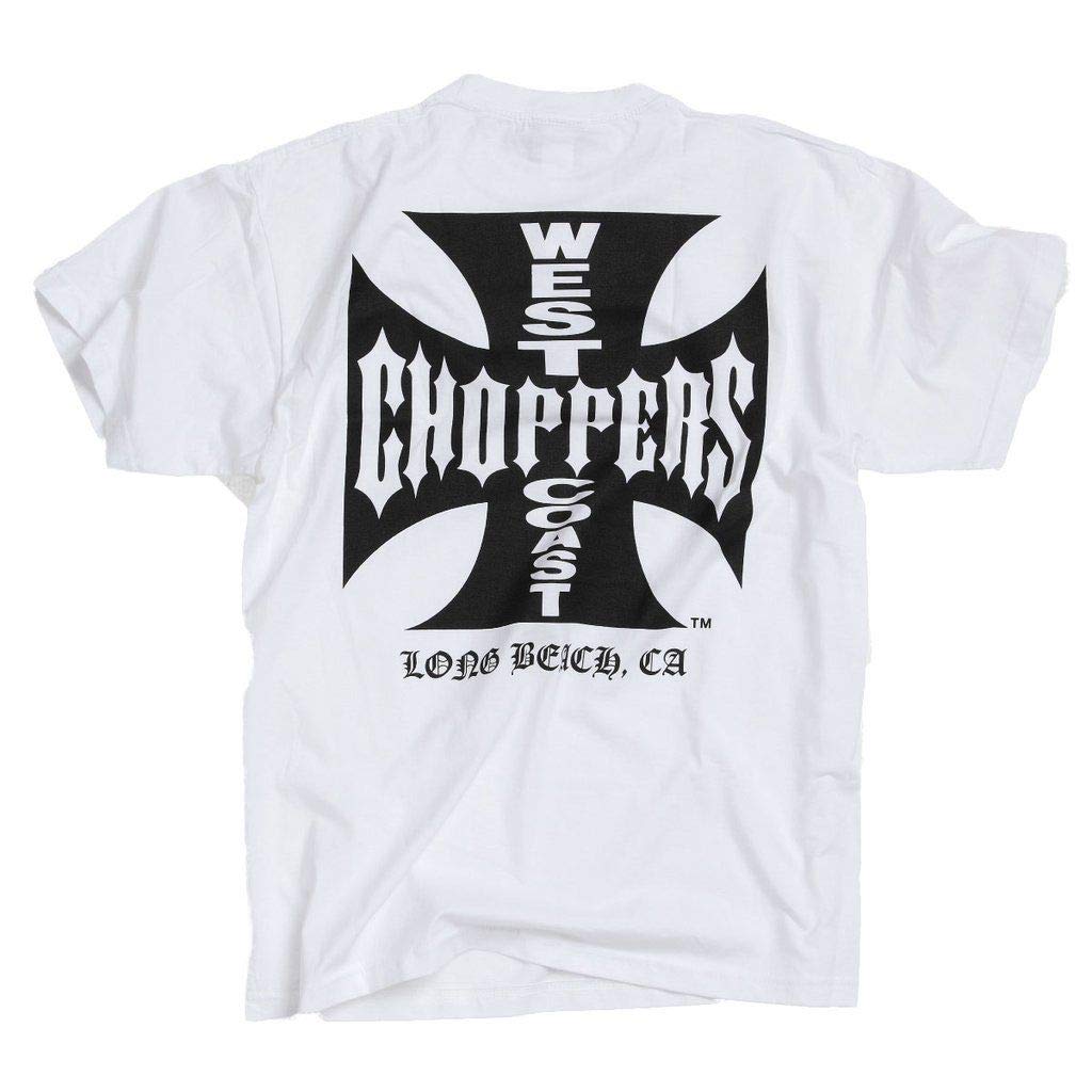 West Coast Choppers Men's White/Black Og Classic Short-Sleeved T-Shirt Regular/Regular Fit, Xl
