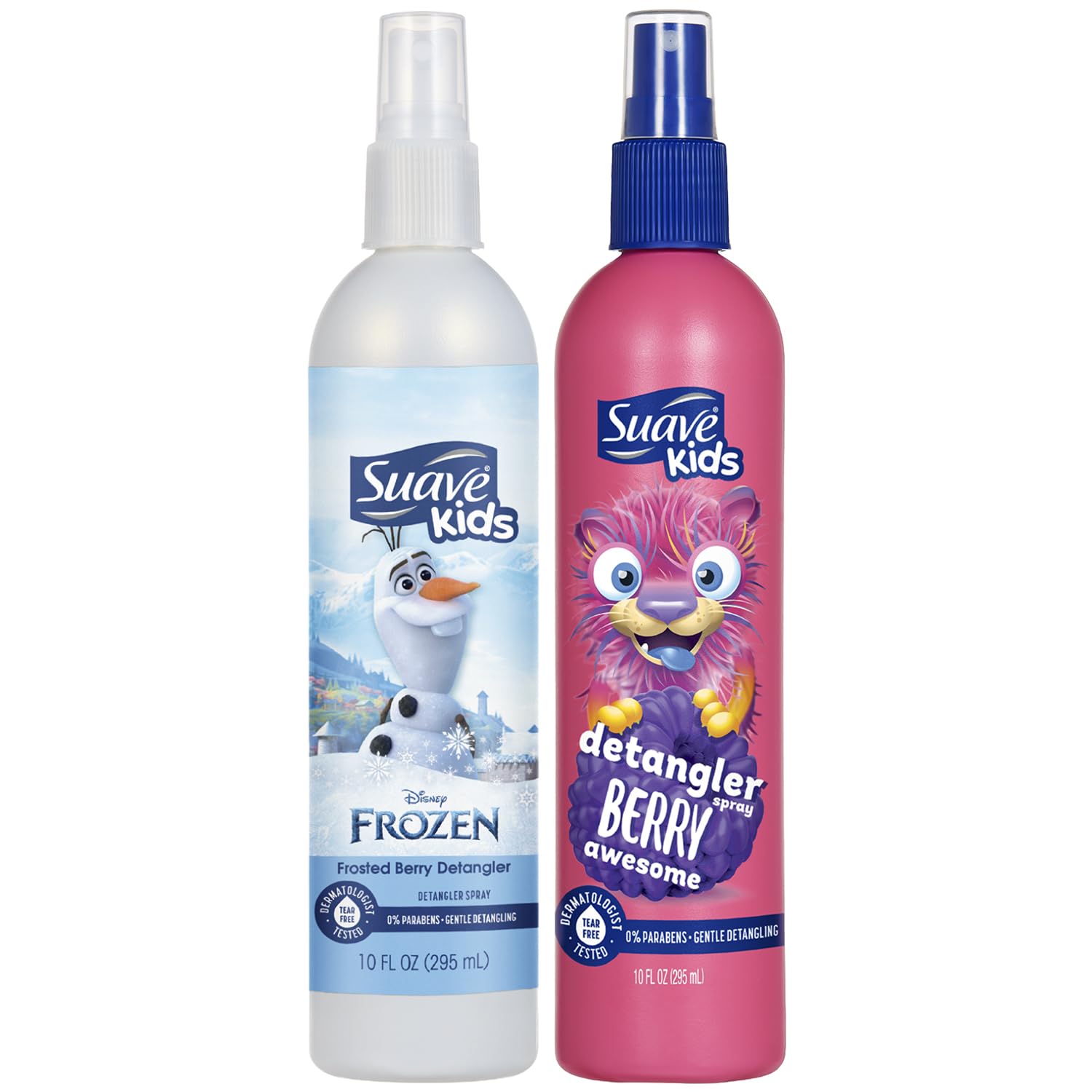 Suave Kids Detangler Spray, Berry Awesome & Frosted Berry 2-Pack, 10 Oz