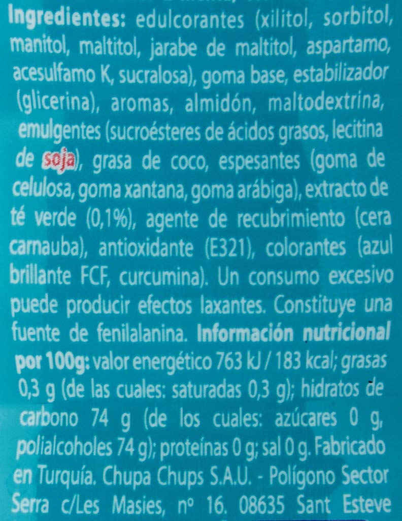 Mentos Chicle Menta Verde Sin Azúcar Sabor Wintergreen 30g Paquete de 10