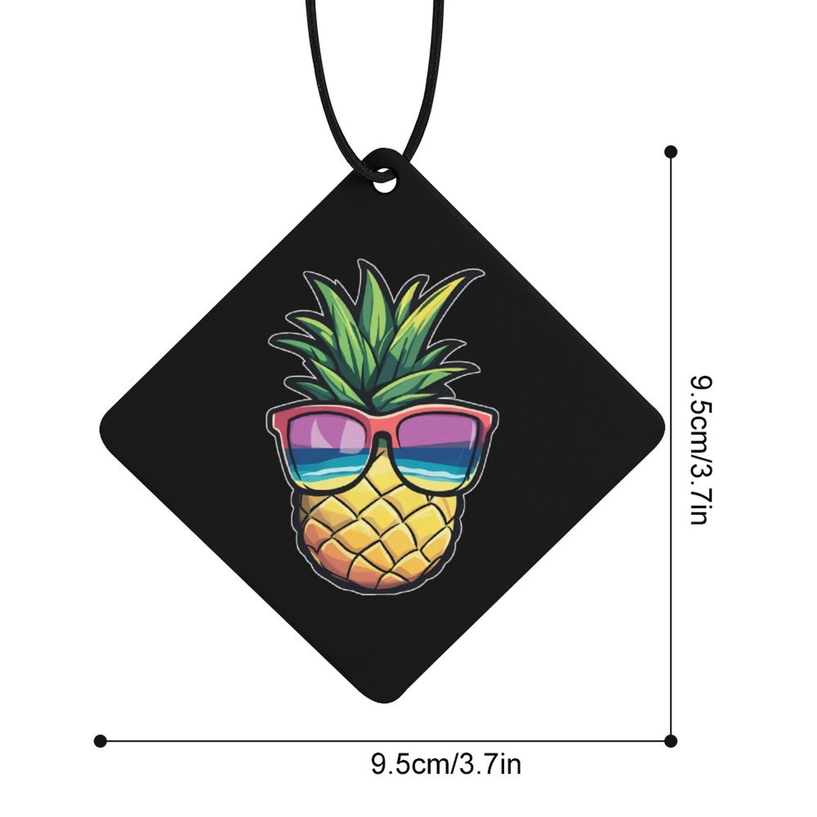 Pineapple Car Air Freshener Hanging Aromatherapy Tablets for Car Accessories Rhombus