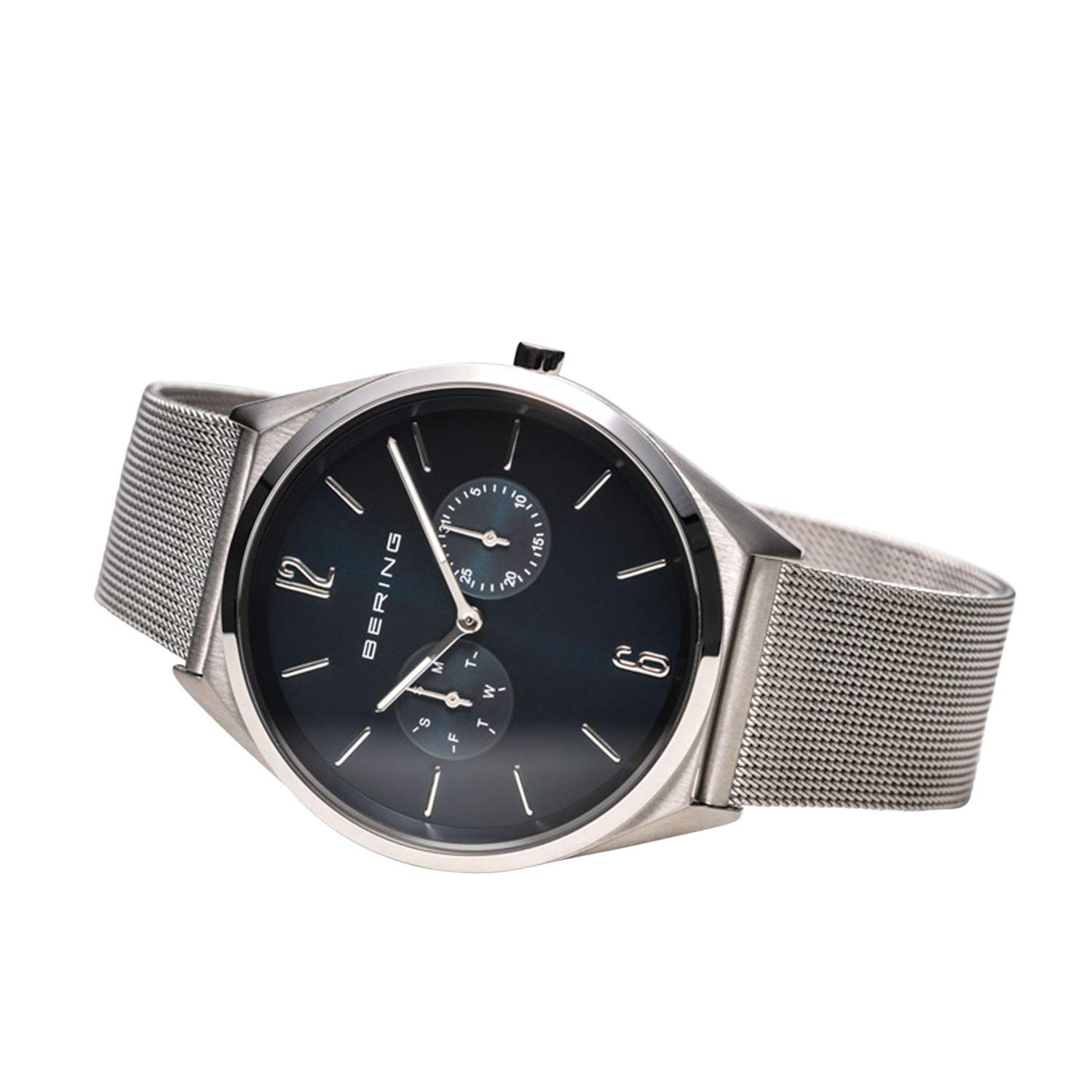 Bering Unisex Quarz Uhr | Armbanduhr 40 mm Edelstahlgehäuse und Sunray Zifferblatt | Milanaisearmband | Saphierglas | 3 ATM | 17140
