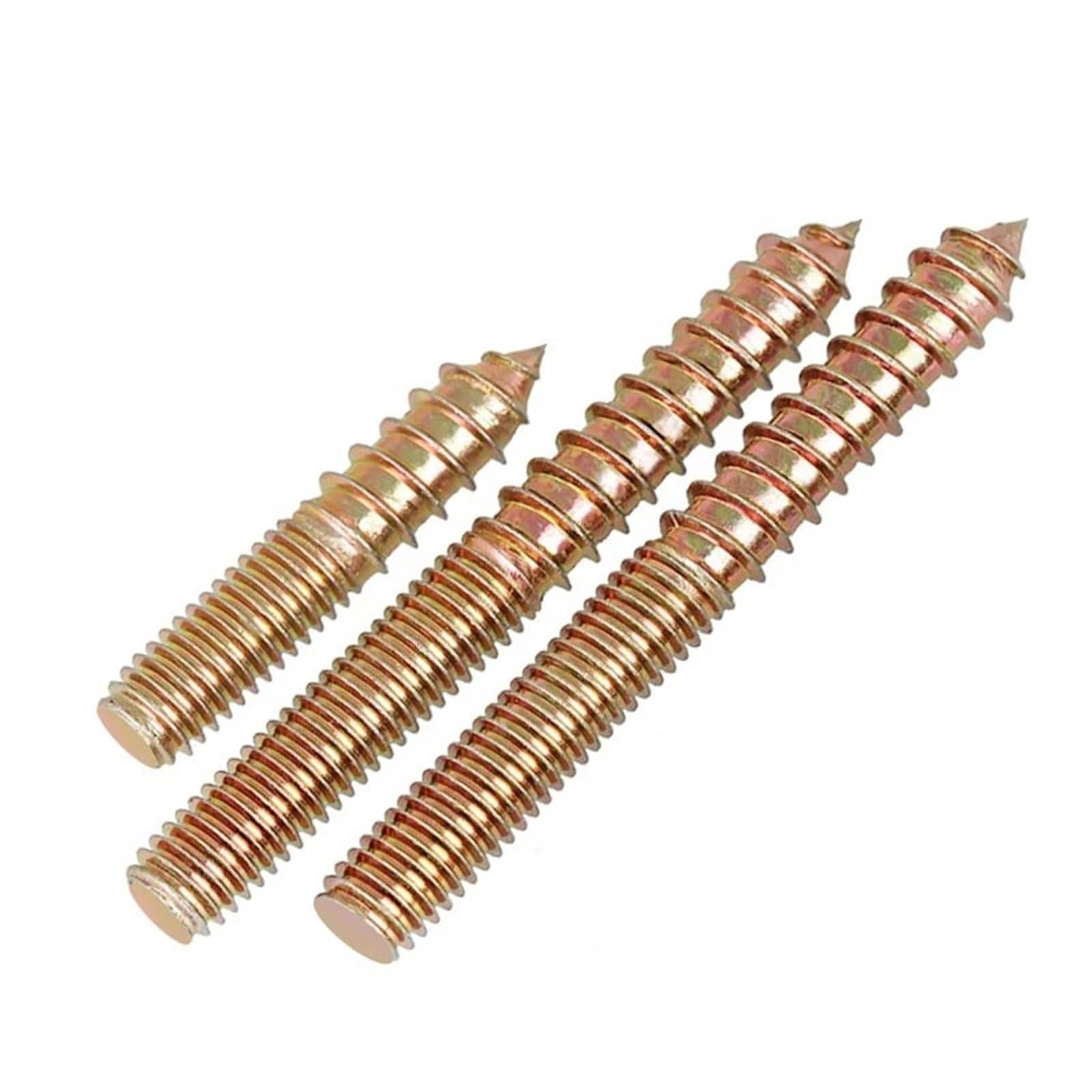 Tornillos autorroscantes de doble extremo M6 M8 mm Perno roscado de madera a metal Paquete de 50(M8x90mm)