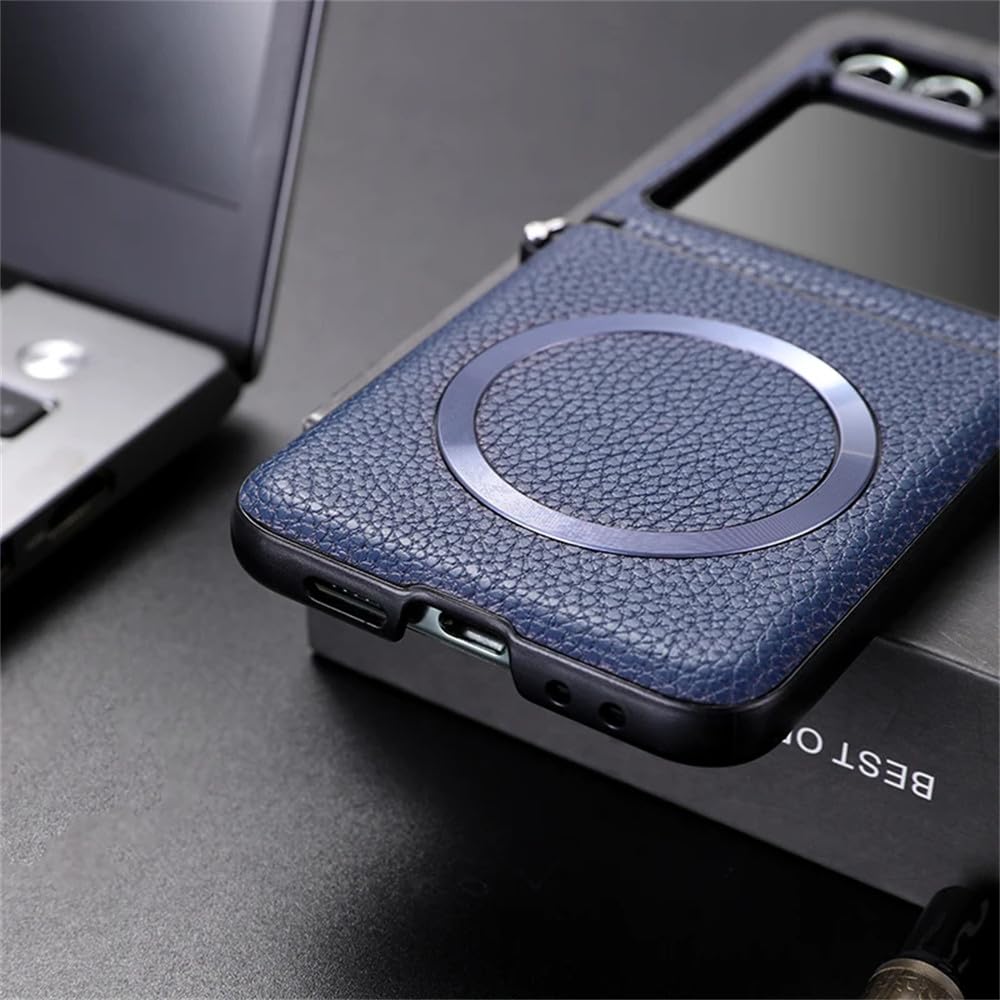 Etui z ładowaniem bezprzewodowym do Samsunga Galaxy Z Flip 7, Flip6, Flip5, Flip4, magnetyczne, khaki, do Galaxy Z Flip 7