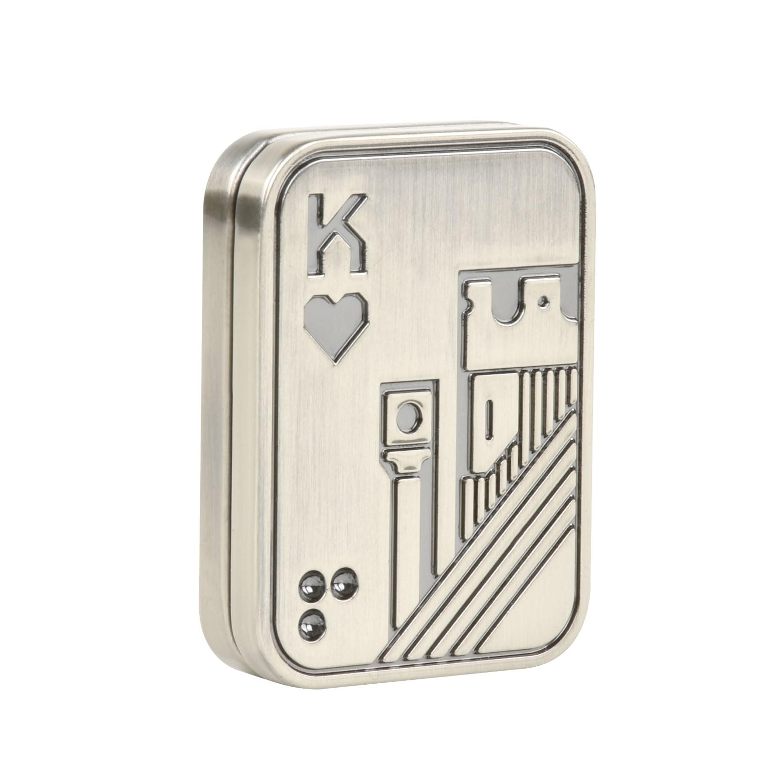 Metal Fidget Slider Magnetic Metal Fidget Toys Adults Magnet for Adults Stress Relief ADHD Office for Desk Adult-K Silver EDC Poker