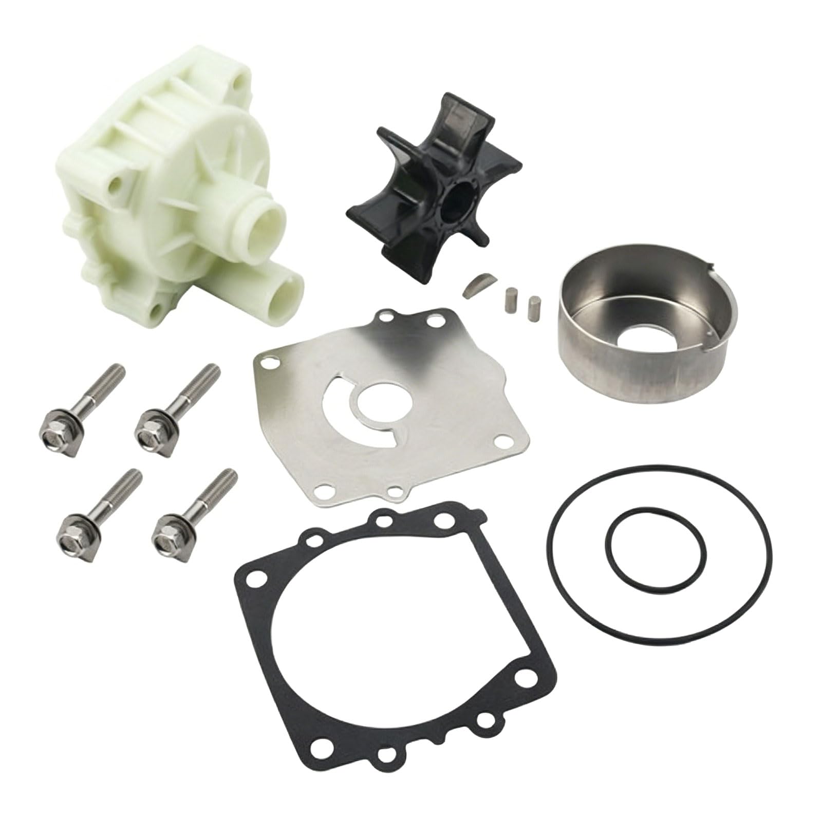 Riparazione per girante della Pompa ' Acqua Ricambio, Adatto per Motori fuoribordo a 2 cicli e 4 cicli 150 175 200 250 61AW0078A200 Set Riparazione per Pompa ' Acqua