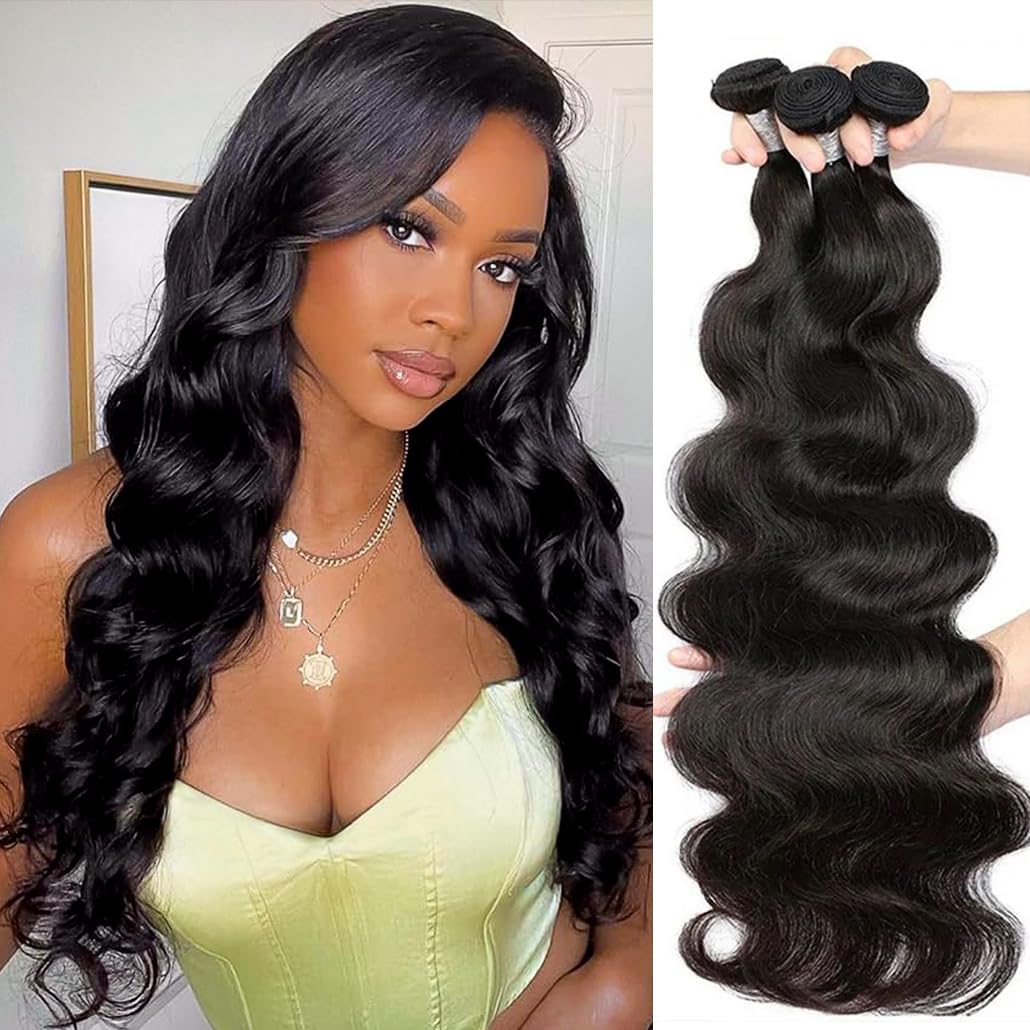Amazon.com : Body Wave Bundles Human Hair 18 20 22Inch Body  display picture 1